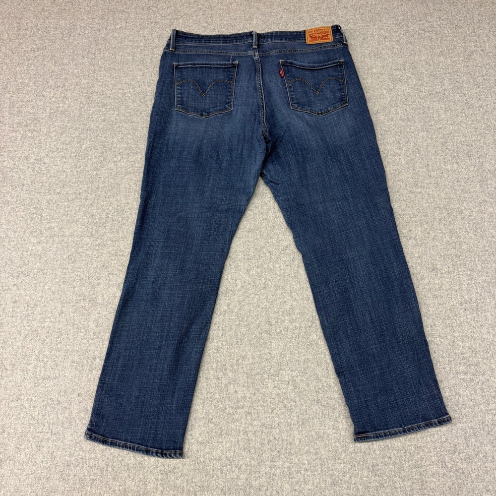 Levi's Mid Rise Skinny Jeans Size 16S Blue Denim Stretch W33 L30 Medium Wash Pan - Picture 10 of 11